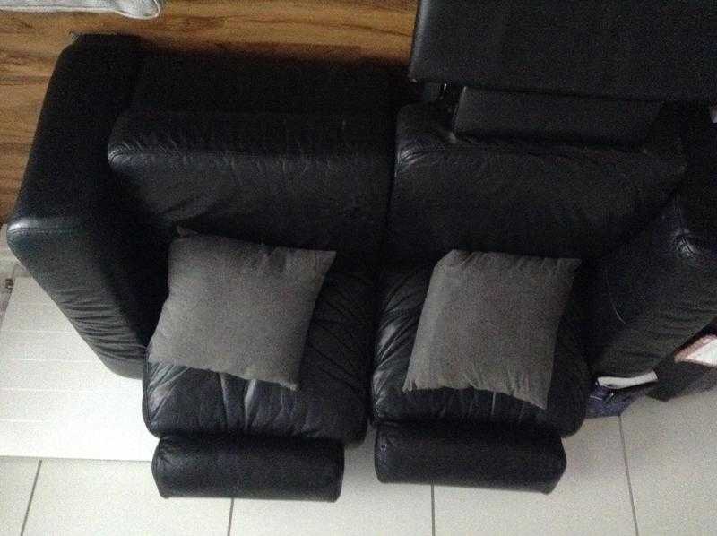 Two leather sofas