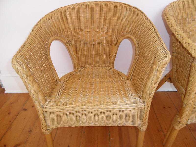 Two matching Wicker chairs