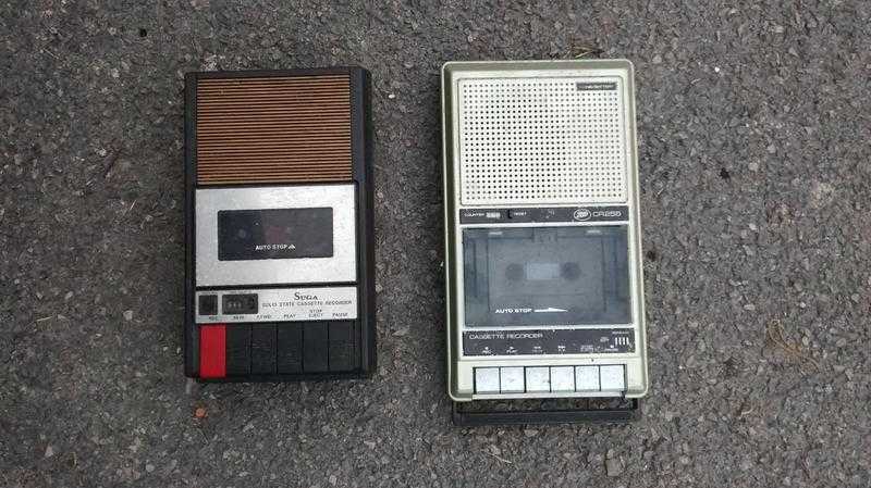 Two retro cassette recorders