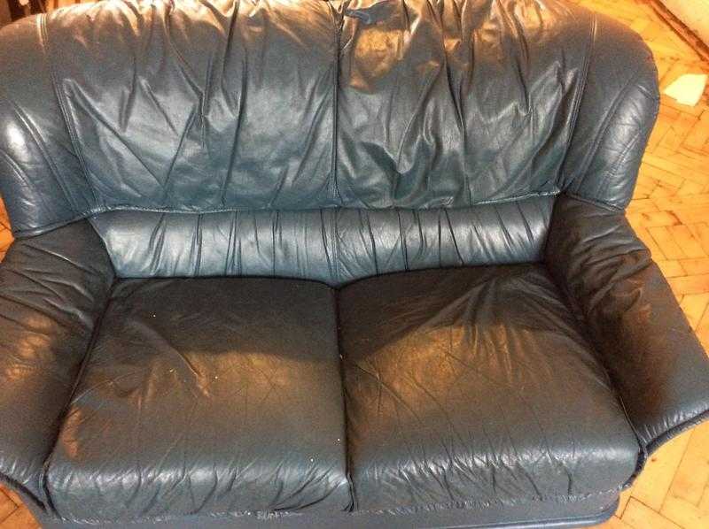 Two seat leather sofa