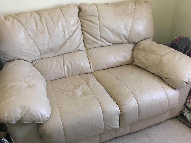 Two seater leather sofa