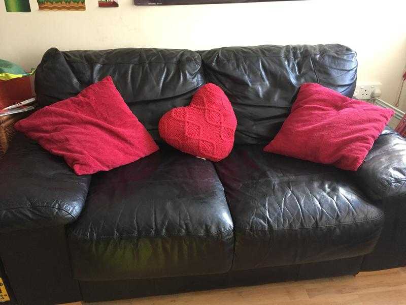 Two seater leather sofa