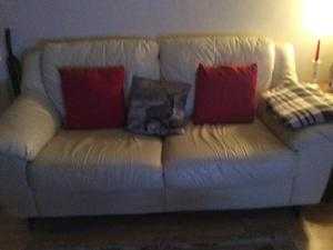 Two seater leather sofa