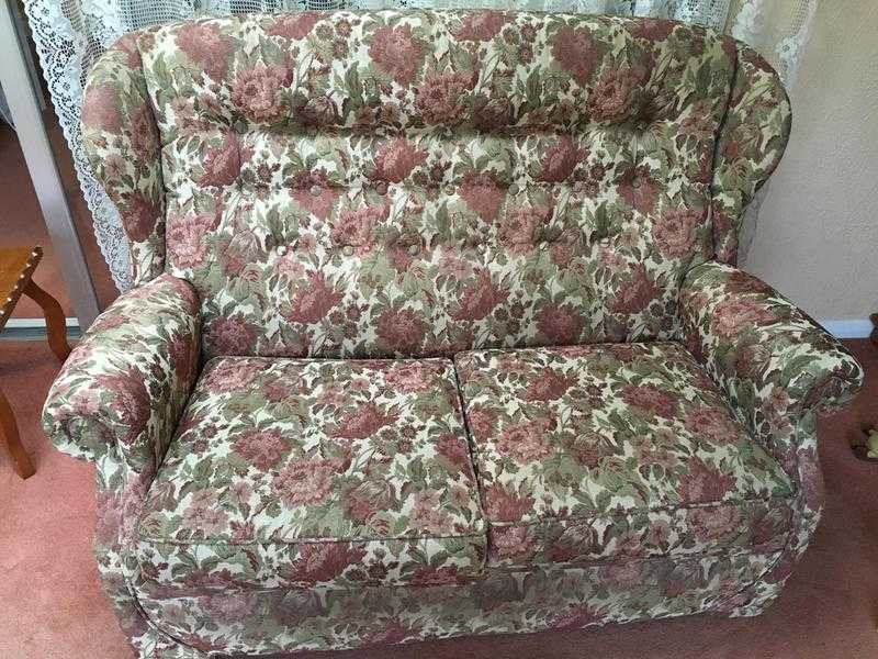 Two seater settee and armchair