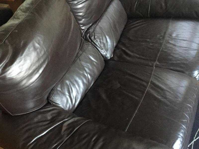 Two Seater Sofa (Brown)