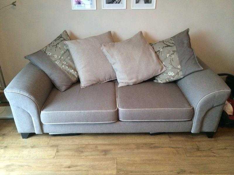 Two Secondhand DFS Sofas and footstall