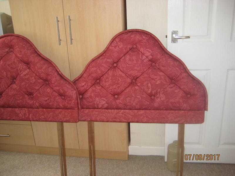 Two Single Bed Padded Headboards