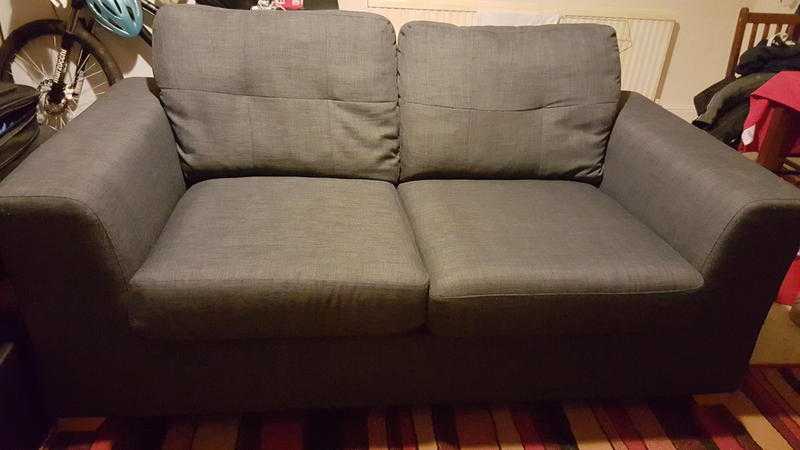 two sitter grey sofa