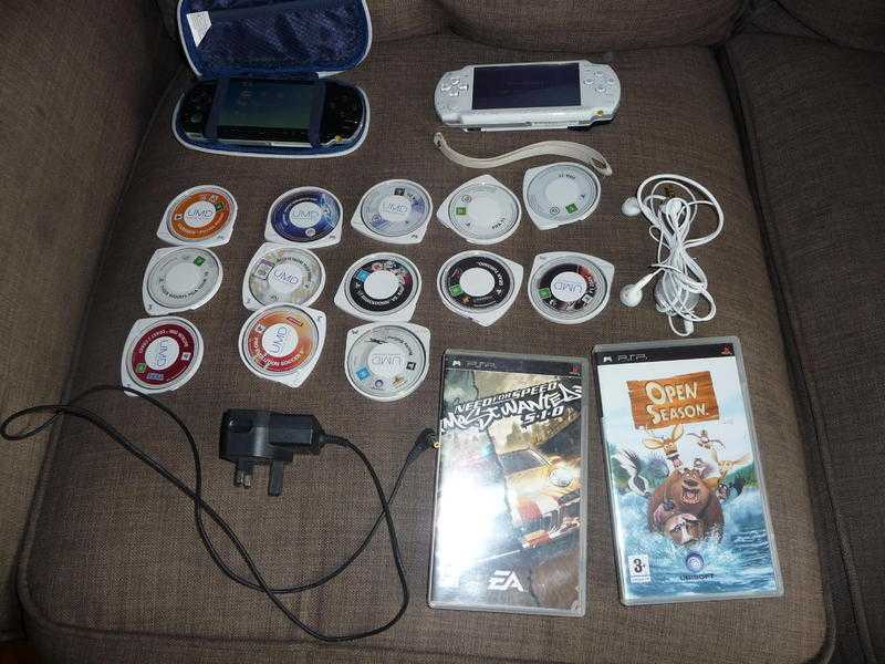 TWO SONY PSP HANDHELD GAMES CONSOLESamp GAMES