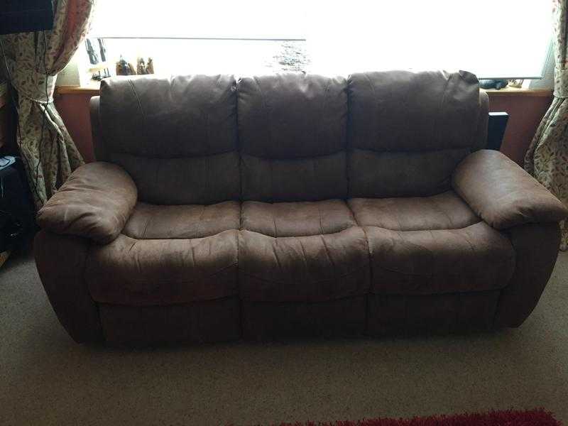 Two three seater settees