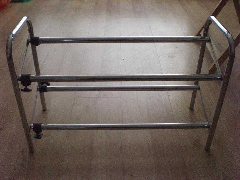 Two Tier Expandable Metal Shoe Rack