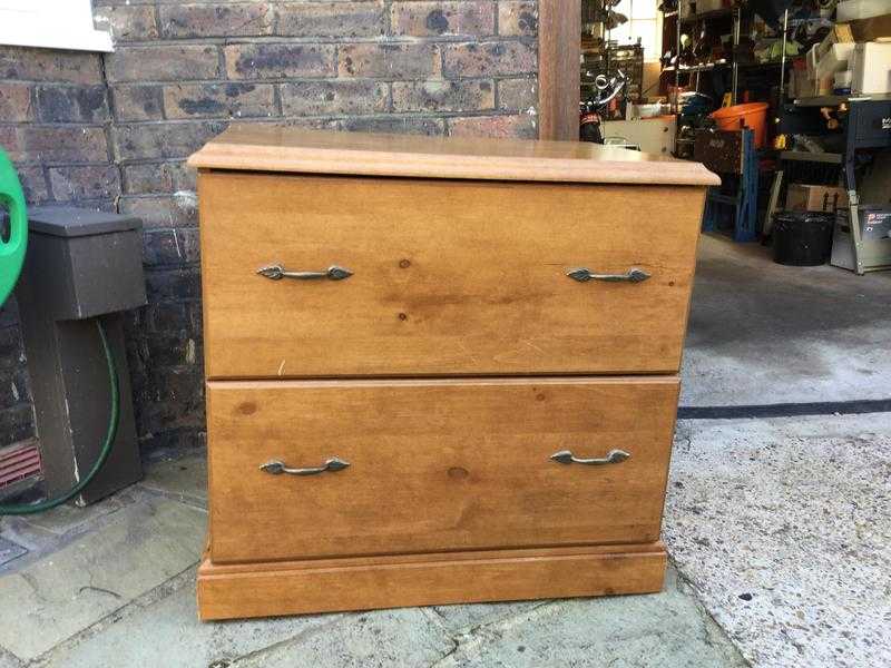 Two Wooden filing cabinets