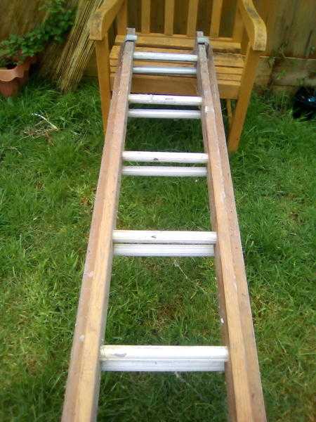 Two x 12 ft Wooden Ladders