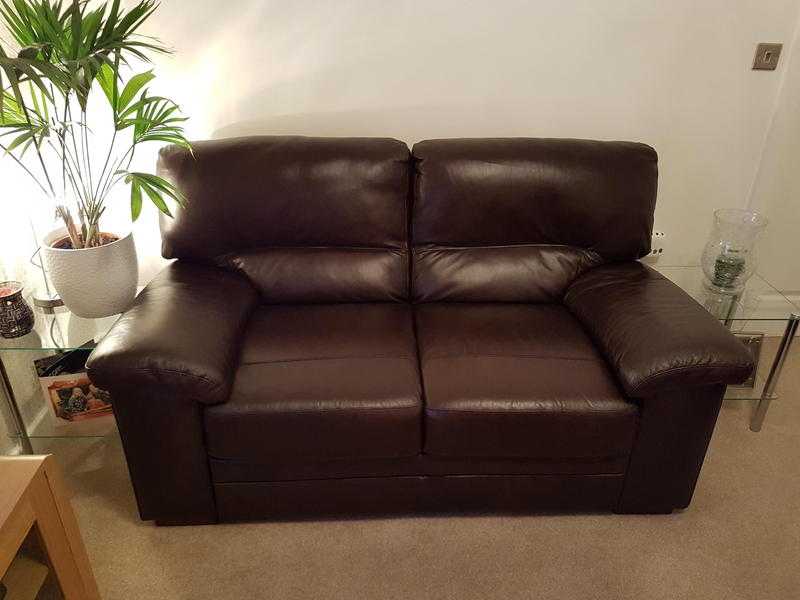 Two x 2 seater leather sofas