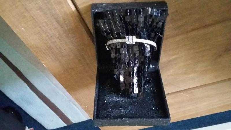 unusual silver bangle and silver ring