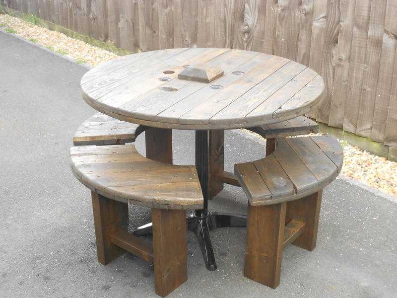 up-cycled patio table