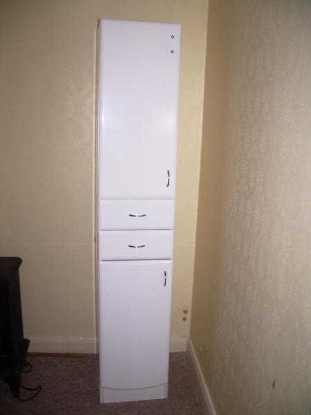 UPRIGHT BATHROOM CABINET - LESS THAN A YEAR OLD