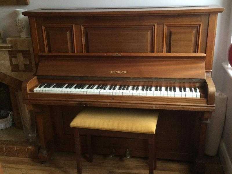 Upright piano and piano stool