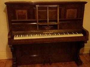 Upright Piano, painted cream - free to collector