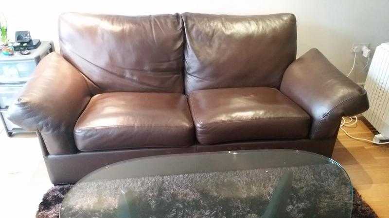 Used John Lewis two seater leather sofa