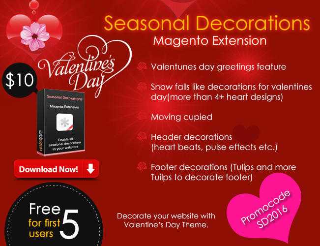 Valentines Magento Extension -store.velanapps.com