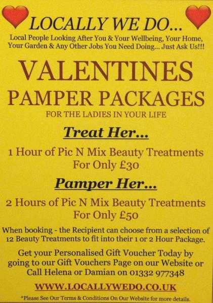 Valentines Pamper Package Gift Vouchers