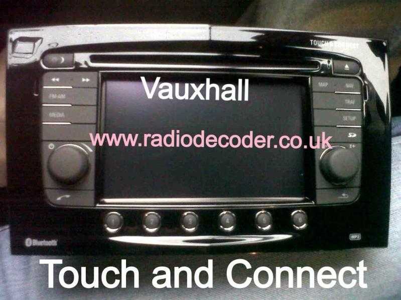 Vauxhall Touch and Connect Radio Code