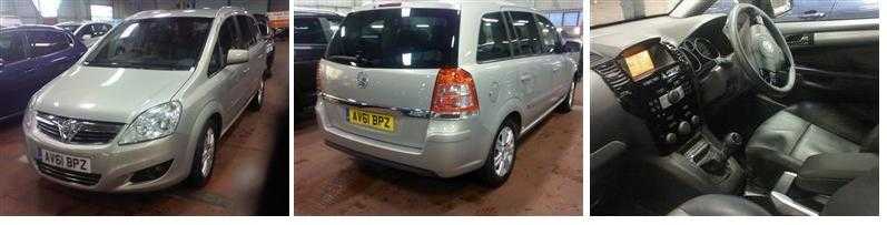 VAUXHALL ZAFIRA 1.7 CDTI 110 EF ELITE, 7 seats 8450 ONO