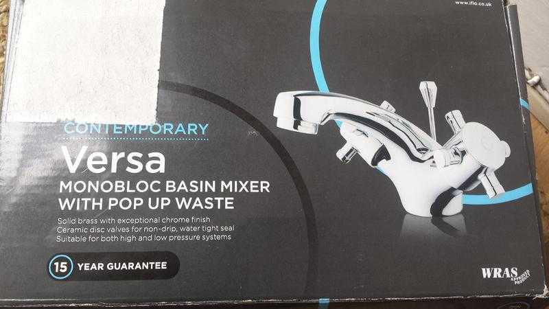 VERSA MIXER TAPS. NEW WITH ALL FITTINGS.