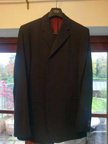 Versace Black single breasted two-piece suit