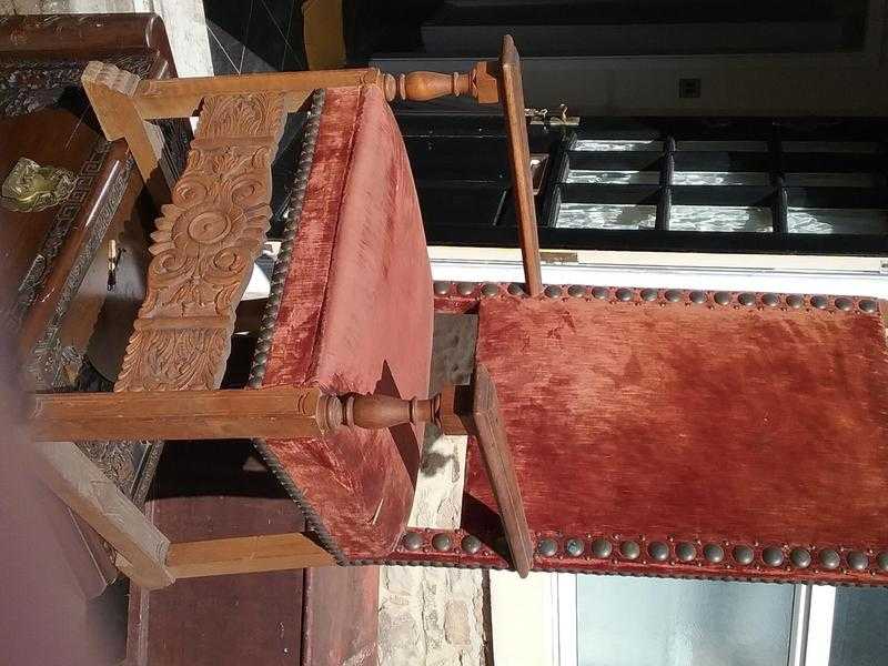 Very Old High Backed Chair, possibly eccleisiastical