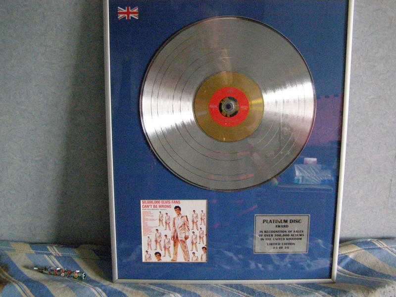 Very Rare Elvis Presley Limited Platinum Disc