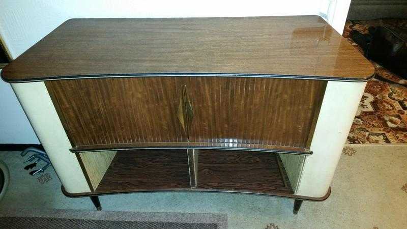 VERY RARE VINTAGE 1950039s1960039s SideboardDrinks Cabinet (Converted from Sobel Radiograme Cabinet)