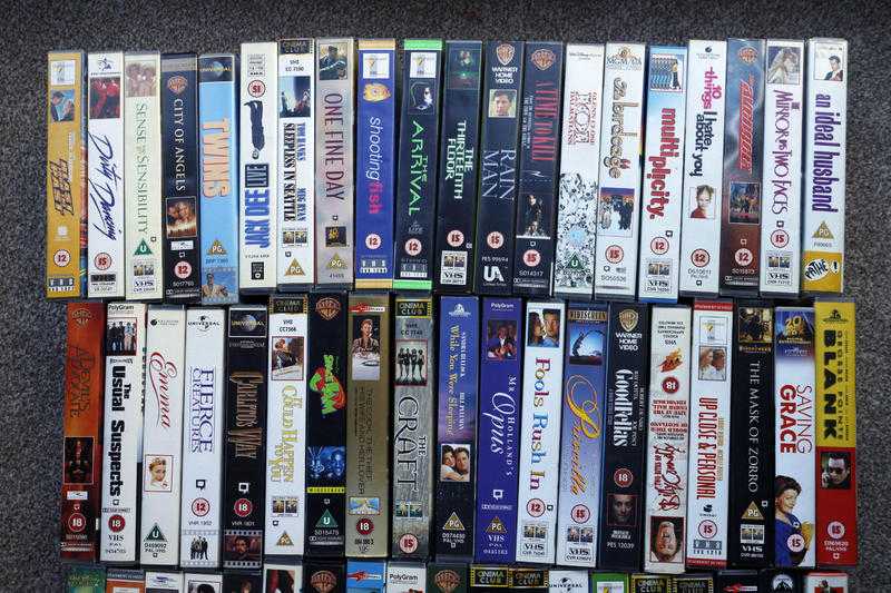 VHS video films - 77 in total.