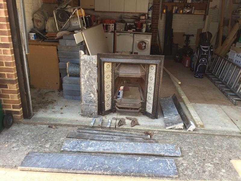 Victorian marble fire surround amp cast iron fireplace