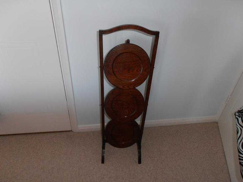 Victorian Oak Cake Stand