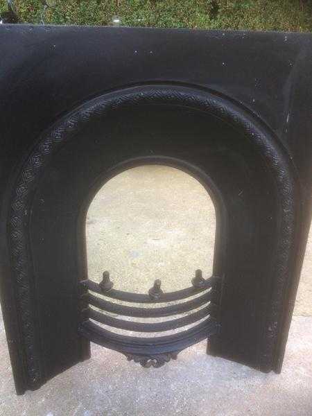 Victorian style cast iron fireplace insert