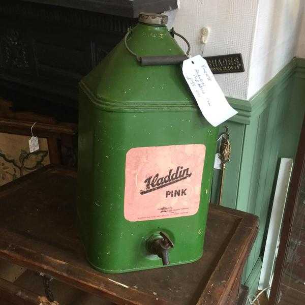 Vintage Aladdin pink paraffin 5 gallon can