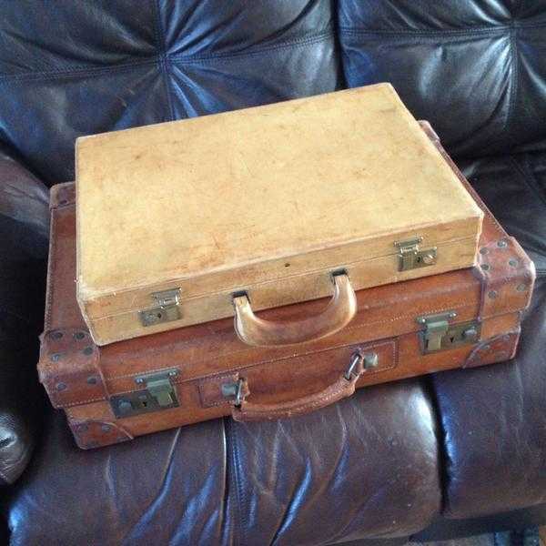 Vintage briefcase and suitcase