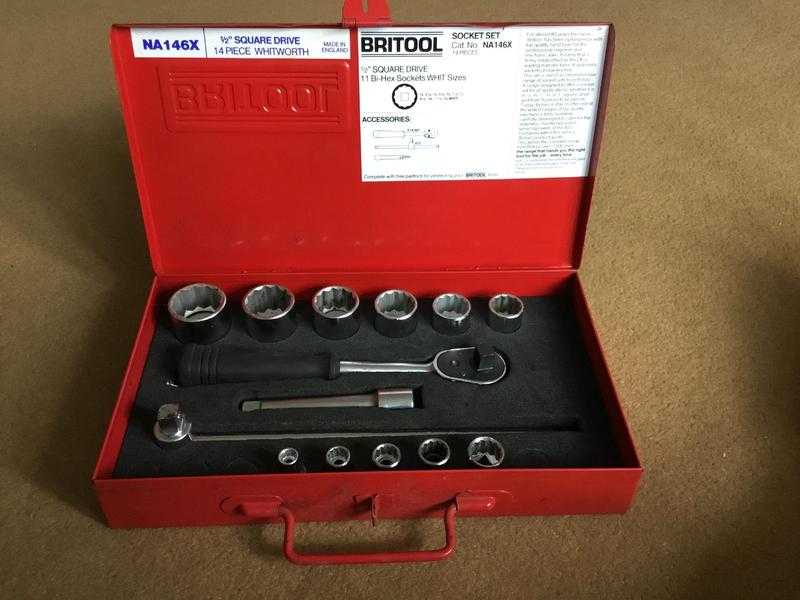 Vintage Britool 14-piece Socket Set