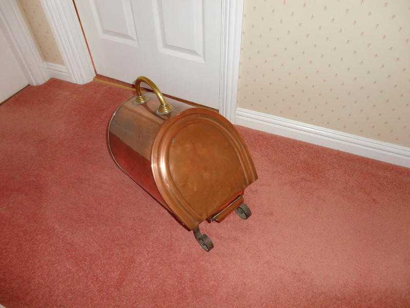 vintage copper coal scuttle