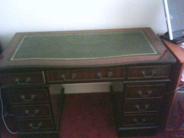 vintage desk and filing cabinet with drawers