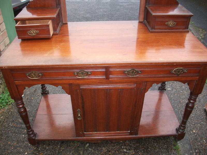 vintage dressing table with mirror mahognay  lovely looking - shabby chic project