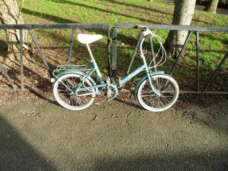 Vintage FOLDING Bicycle Bike. Fully Serviced amp Guaranteed. 3 Speed. Rear Rack amp Mudguards