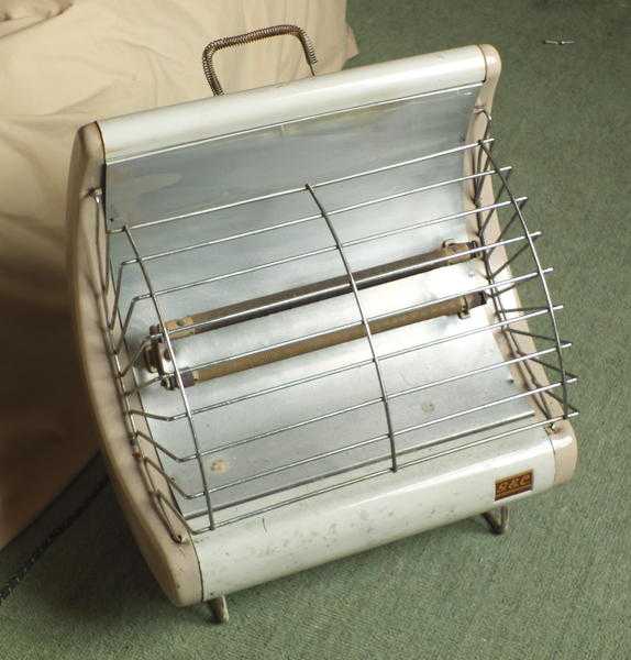 Vintage GEC electric 2 bar radiant room heater fire 1950s Chic Shabby decorative feature AllinsiteUK