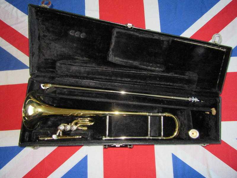 Vintage Holton TR395 Brass Superbone Trombone 1970s