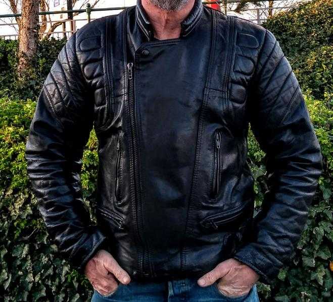Vintage Leather Biker jacket 42 by Skin