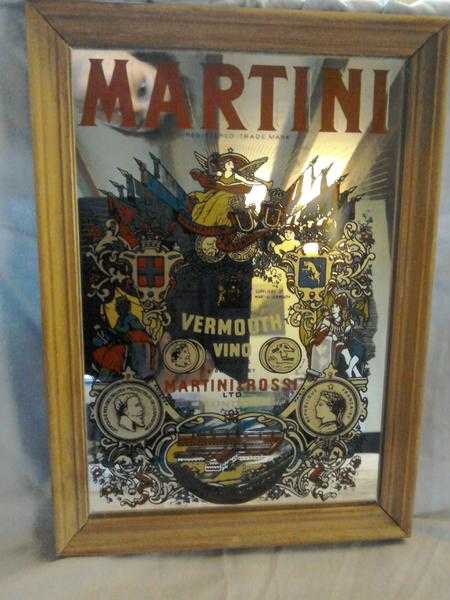 Vintage Martini Advertising Mirror