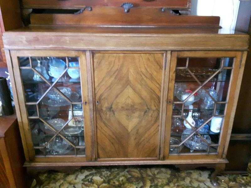 Vintage Medium Oak Display Cabinet