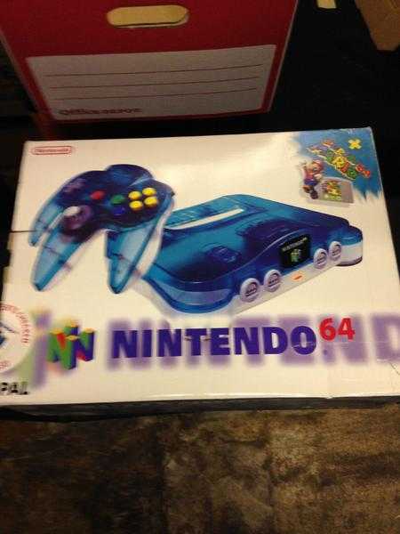 Vintage Nintendo 64 ice blue